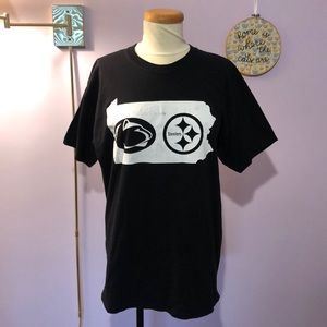 Pennsylvania sports teams tee: Penn State and Pittsburgh Steelers